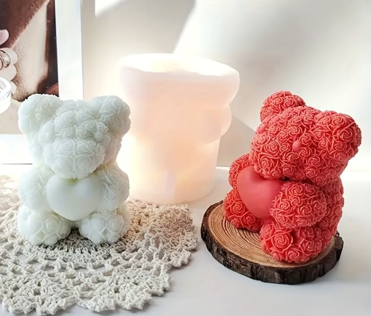 Silikonové formy Medvídek a srdíčko